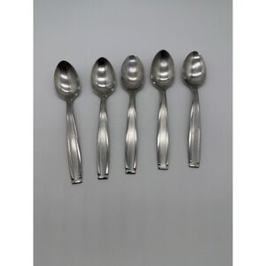 Oneida Northland Stainless Teaspoons Set of 5 Vintage USA Flatware 6 Inch Silver